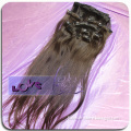 Factory Price Unprocessed Virgin Brazilian Straight Clip in Hair Extension